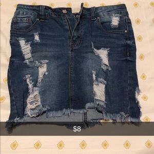 Blue jean skirt